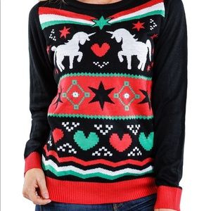 TIPSY ELVES- Women's Yuletide Unicorn Ugly Christmas Sweater